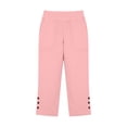 thumbnail image 4 of XAOFW Capri Pants For Women Casual Summer Straight Leg Pants With Pockets Loose Beach Trousers For Daily Wear Soft Bottoms XXXXXL, 4 of 5