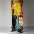 thumbnail image 4 of JLFKNG Mens Casual Pants Tie Dye Printed Breathable Loose Fit Trousers With Side Pockets Straight Leg Comfy Mens Clothing, 4 of 4