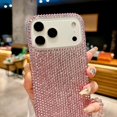 thumbnail image 6 of Clear Glitter Case for iPhone 17 Pro Max,Bling Sparkly Crystal Rhinestone Cute Shockproof Diamond for Girls Women Case with Wrist Strap Bracelet Cover 6.9'', Pink, 6 of 9