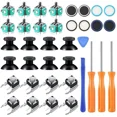 thumbnail image 1 of 37 Pcs Analog Joysticks Repair Kit Compatible with Xbox One Controllers, Include Bumper Buttons Replacement Thumbstick Hat Silicone Hat Covers with Screwdriver Parts, 1 of 6