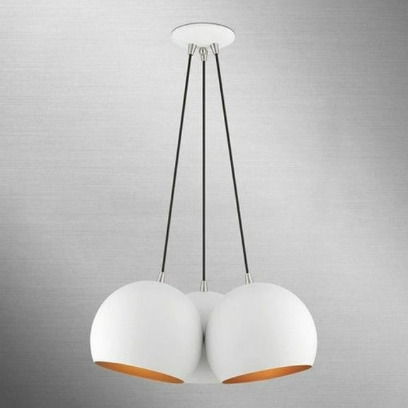 3 Light Globe Pendant in Mid Century Modern Style-15 inches Tall and 21.5 inches Wide Bailey Street Home 218-Bel-4615552