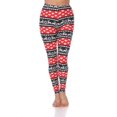 thumbnail image 1 of Leggings Imprimés pour Femmes , Rouge & Blanc - Taille Unique, 1 of 1