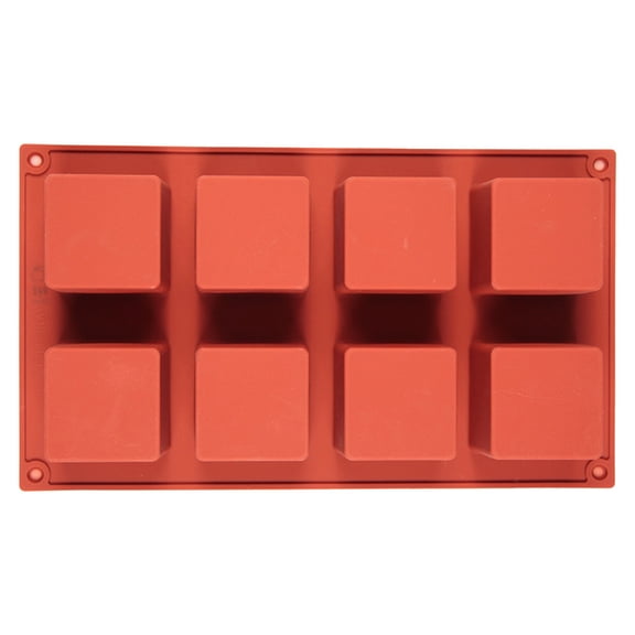 Cube Cake Silicone Mold | 2" x 2" x 2" 3D Square Mini Mousse Cake Baking Mold, French Dessert Molds for Chocolate, Jello, Brownie Bites, Ice Cream Cube, 8-Cavity