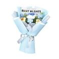 thumbnail image 4 of Ramo de flores de ganchillo, ramo de punto hecho a mano, flores artificiales para la madre Rosa azul, 4 of 9