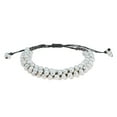 thumbnail image 3 of AeraVida Ultra-Modern White String of Pearls & Cotton Rope Pull String Bracelet, 3 of 3