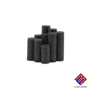 Ceramic Magnets - Round Disc Ferrite Magnets for Science Projects, House, Crafts. 0.75 Round - Pack of 5