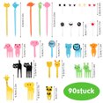 thumbnail image 3 of Maytalsory 90pcs/set Delicate And Safe Mini Cartoon Fruit Forks For Cocktails And Desserts Compact, 3 of 6