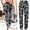White, variant on Women's Boho Floral Print Jogger Pants, High Waist Drawstring Beach Trousers with Pockets, Lightweight Casual Summer Pants, 5 Colors, Sizes S-XXL