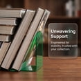 thumbnail image 3 of Unique Bargains 2Pcs Clear Acrylic Modern Non-Skid Bookends Song Bailv 4.7*3.9*6.1inch, 3 of 5