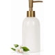 thumbnail image 1 of Dispensador de jabón de cerámica de 400 ml con bomba de jabón de cerámica, ideal para baño y cocina (blanco)., 1 of 5