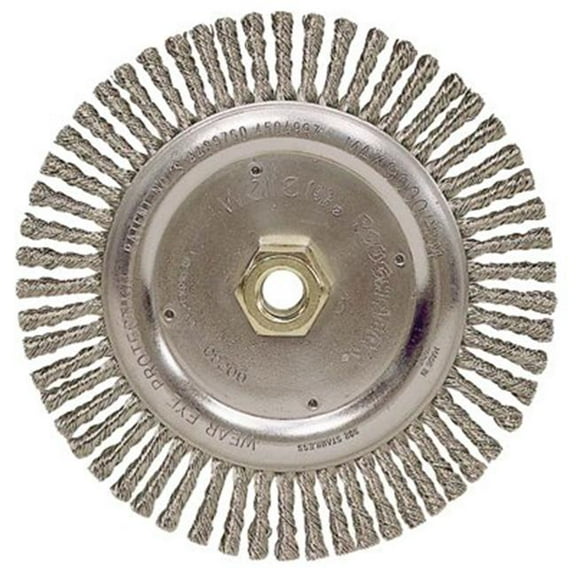 Weiler Twist Wire Wheel Brush,Threaded Arbor 96045