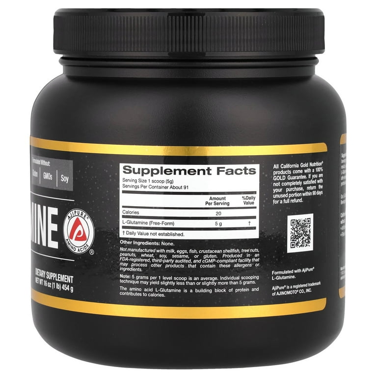 グルタミン（カリフォルニアゴールドニュートリション） California Gold Nutrition Sport, L-Glutamine Powder, AjiPure