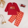 thumbnail image 2 of Akiihool Toddler And Newborn Matching Outfits Toddler Baby Long Sleeve Sweatshirt Top Jogger Pants Clothes Set Red,2-3 Years, 2 of 9