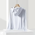 thumbnail image 6 of GaThRRgYP Women's Summer Sun Shield Coat for Outdoor Work,Woman Casual Solid Sports Hooded Long Sleeve Zipper Sun-proof High Elastic White XXL, 6 of 6