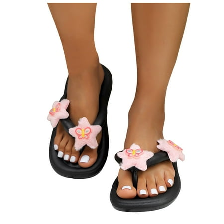 

Blphud Women Slipper Slippers Women Women s Summer Fashion Clip Toe Slippers Casual Comfortable Outdoor Beach Slippers Slides for Women Black 37