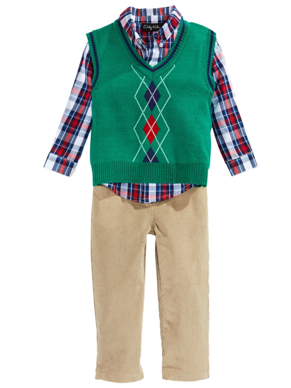 boys green sweater vest