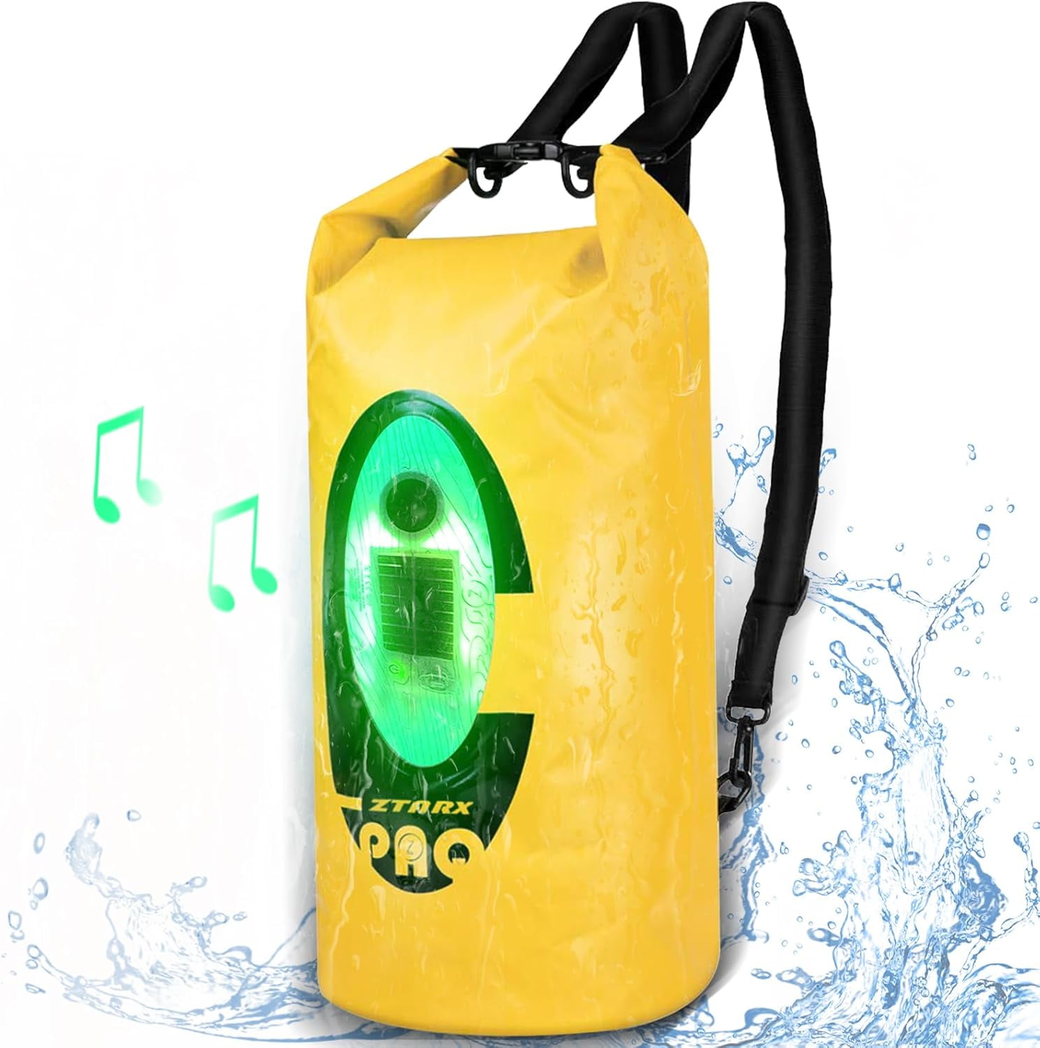 puffyglo 20 L Solar Dry Bag Backpack with Bluetooth Speaker