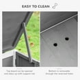 thumbnail image 6 of Pawhut Foldable Raised Wooden Dog House with Lockable Door, Openable Roof, Gray, 6 of 9