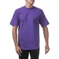 thumbnail image 5 of Pro Club Men's Heavyweight Cotton Short Sleeve Crew Neck T-Shirt - Purple, 5 of 5