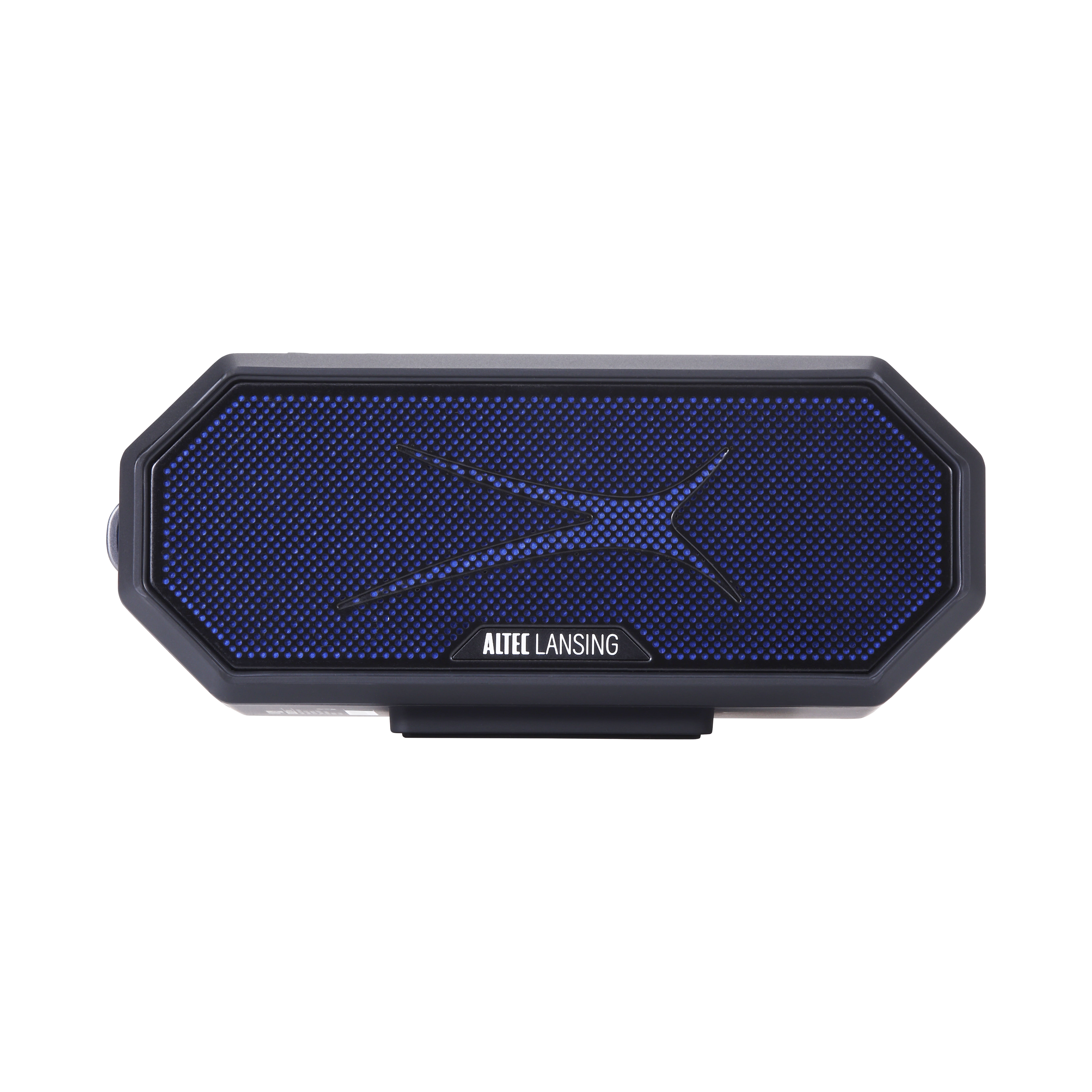 Altec Lansing HydraBlast 2.0 EverythingProof™ Bluetooth Speaker, IP67 Waterproof, 20H Battery, Qi Wireless & USB Charging, LED Lights, Party Sync, 100ft Range