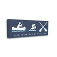 thumbnail image 3 of Life Better At Lake Water Fun Typography Graphic Art Gallery Wrapped Canvas Print Wall Art, 3 of 7
