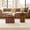 As shown1, variant on LHKJ Set of 2 Nesting Square Coffee Tables with Wavy Fluted Base, Mid-Century Design (Black)
