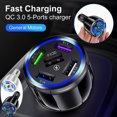 thumbnail image 1 of 5usb Qc3 0 Car Charger, Fast Charging Power Bank, High-speed Output Dual Usb Ports, Compact Design, for Commuting Travel, Universal Compatibility, Portable Device Charger, Charging Station,, 1 of 8