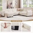 thumbnail image 3 of Bonzy Home Convertible Sectional Sofa Couch for Living Room With Ottoman Oat, 3 of 8