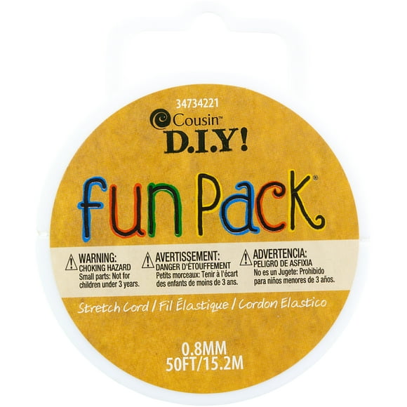 Fun Pack Stretch Cord Spool .8mmX50'-Clear