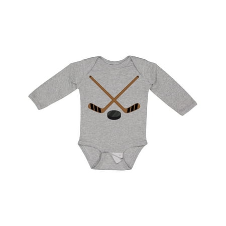 

Inktastic Sports Hockey Sticks Gift Baby Boy or Baby Girl Long Sleeve Bodysuit