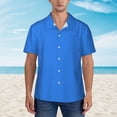 thumbnail image 4 of Lsque Dodgerblue pattern Hawaiian Shirt for Men, Unisex Summer Beach Casual Short Sleeve Button Down Shirts-Large, 4 of 9