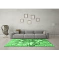 thumbnail image 3 of Ahgly Company Indoor Round Abstract Emerald Green Modern Area Rugs, 5' Round, 3 of 4