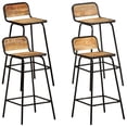 thumbnail image 1 of vidaXL Bar Chairs 4 pcs Solid Mango Wood, 1 of 5