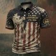 thumbnail image 2 of CONZONE 250Th Anniversary Usa Mens Polo Shirt Short Sleeve Independence Day Polo Shirt for Men Patriotic Usa Star Striped Graphic Breathable Loose Fit Cozy 4Th Of July Golf Shirts, 2 of 2