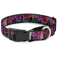 thumbnail image 1 of Buckle-Down Martingale Dog Collar - Portland Vivid Skyline Cosmic Roses - 1" Wide - Fits 15-26" Neck Size - Large, 1 of 1