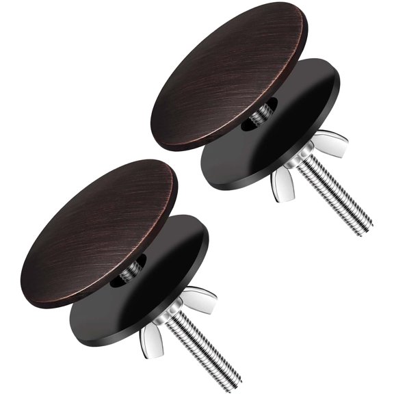 2 Pieces Kitchen Sink Hole Cover 2 Inch Faucet Hole Cover Kitchen Sink Hole Cover Blanking Metal Plug Leakproof Hole Plate Stopper(Bronze) Bronze