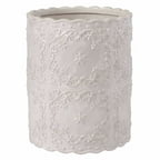 Creative Bath Eyelet Ceramic Wastebasket, White Wash - Walmart.com