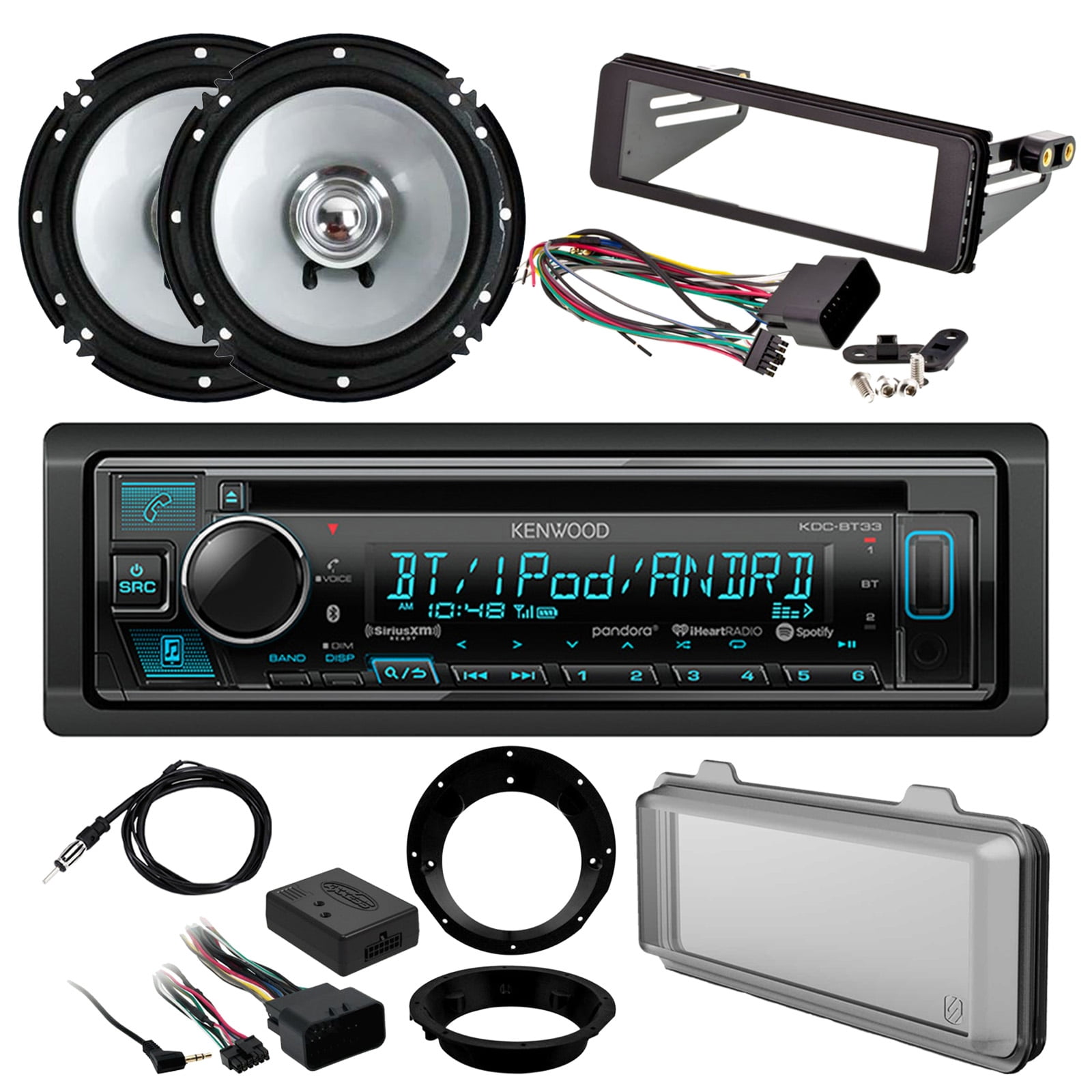 Kenwood KDCBT33 SingleDIN Bluetooth Receiver, 2 x Kenwood 6.5" 2Way