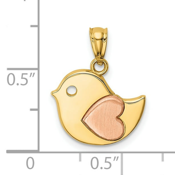 Rose gold store bird necklace