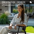 thumbnail image 4 of Crestlive Products Folding Patio Chair Set of 4, Outdoor Folding Chairs, Camping and Lawn Chairs with Armrest, Beige, 4 of 9