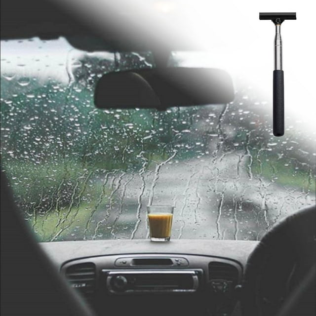 DYNWAVECA Generic Car Rearview Mirror Wiper ,Car Window Cleaner ,Multifunctional Cleaning Tool ,Side Mirror Squeegee for All Vehicles Black