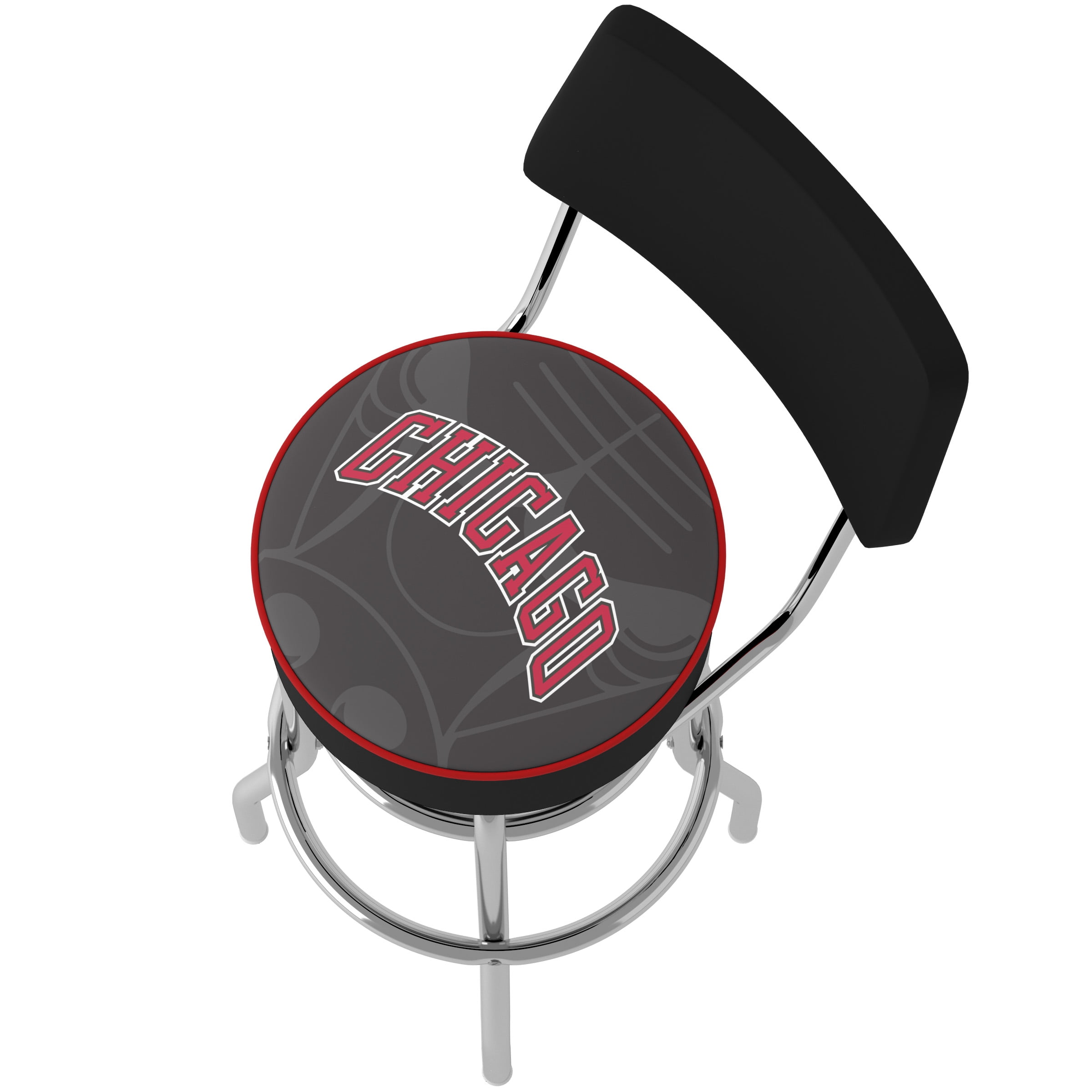 Trademark Gameroom Chicago Bulls Fade Bar Stool with Back Rest