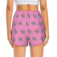 thumbnail image 4 of Workout Shorts for Women - Dog Boston Terrier pink cute 2 in 1 with Pocket Double Layer Shorts Elastic Athletic Gym Shorts, 4 of 7