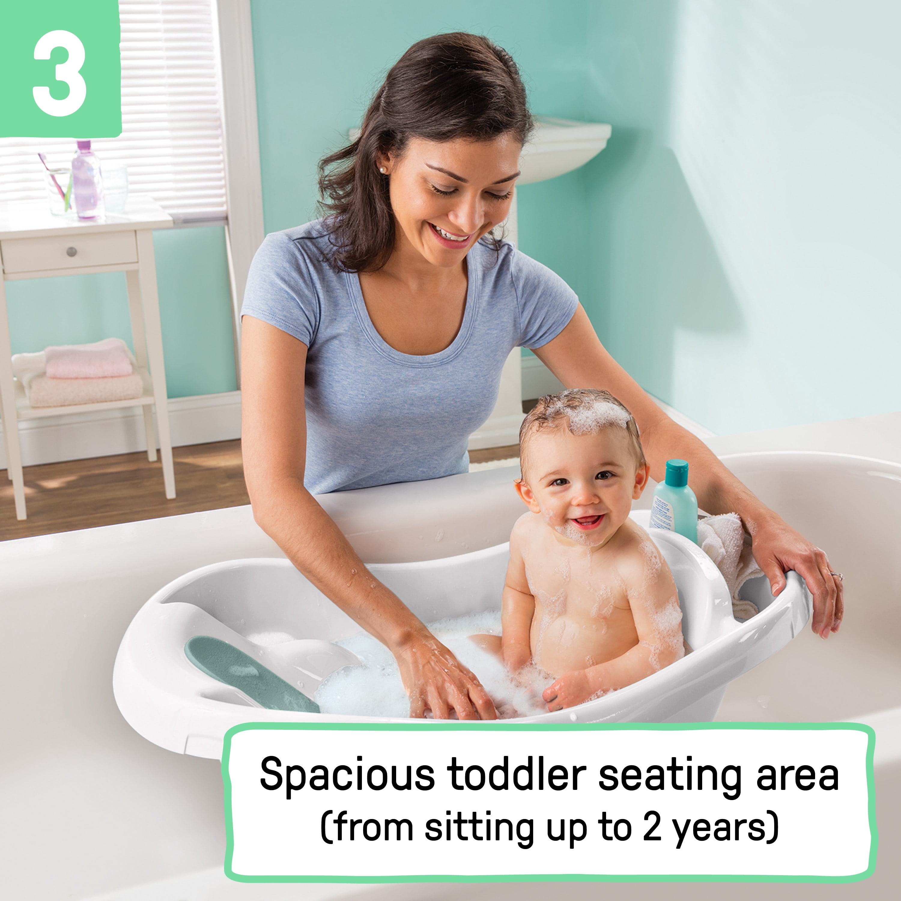 Ingenuity Comfy Clean Deluxe Newborn to Toddler Tub
