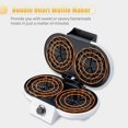 thumbnail image 5 of Stainless steel waffle maker for breakfast with double heart plates, 5 of 5