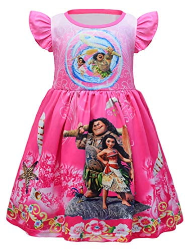 AOVCLKID Little Girls Princess Pajamas Toddler Nightgown Dress