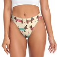 thumbnail image 1 of Balery Dachshund Dog Puppy Tangas de Algodón para Mujer con Estampado – Ropa Interior Sexy, Transpirable, G-string-Small, 1 of 6