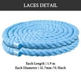 thumbnail image 6 of Endoto Thick Rope Shoe Laces for Air Force 1, Chunky Twisted Round Cotton Shoelaces with DIY Custom Accessories for AF Sneaker Shoes(Color:Baby Blue,Size:12.7MM), 6 of 7
