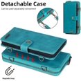thumbnail image 3 of Crossbody Leather Magnetic Wallet Case Compatible Samsung Galaxy S23 Ultra/s23 Plus/s23 With Card Holder, 3 of 5