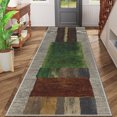 thumbnail image 2 of 2x6 FT Kitchen Runner Rugs Non Skid Washable, Faux Wool Rug Runners for Hallways Bathroom Carpet Runner, Soft Indoor Modern Floor Rug for Entryway Laundry Room, 2 of 11